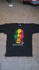 VINTAGE SUN ISLAND BOB MARLEY SMILE JAMAICA T-SHIRT sz XL