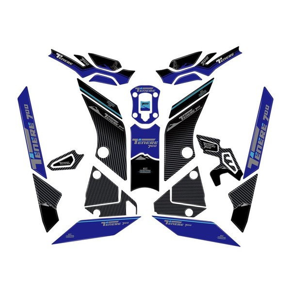Tenere 700 Aufkleber FüR Yamaha Tenere700 World Raid Motorrad Set Blau-image