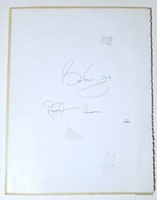 Brian May & Roger Taylor QUEEN band hand SIGNED Book Backing JSA COA Autographed