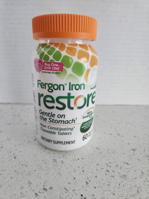 Fergon Iron RestoreChewable Iron Supplements  Iron 60 Chewable Tabs