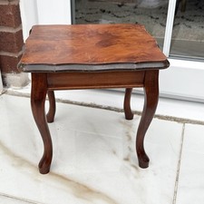 Vintage Brown small STOOL Seat/table Wooden -H 27 X Top 27 by 25cm