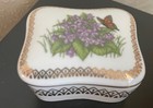 Vintage Heritage House exquisite floral trinket Box "24 KT trimmed Porcelain — photo 7