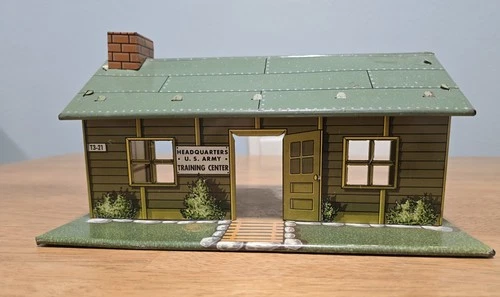 Vintage Marx U.S. Army Training Center Headquarters T3-21 Tin Litho Building