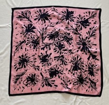 Beautiful Pink Square Silk Scarf Art Print 29"/29" Good Con