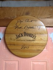 Jack Daniels Whiskey Barrel Head Lid Signed by Master Distiller Jeff Arnette