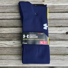 Under Armour Soccer OTC HeatGear Socks Navy Blue Mens Adult XL