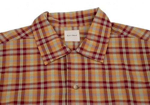 Karl Helmut Plaids Cotton Short Sleeve Shirt Size S-M(K-106466) - Picture 4 of 12