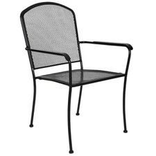 Modesto Black Wrought Iron Patio Chair