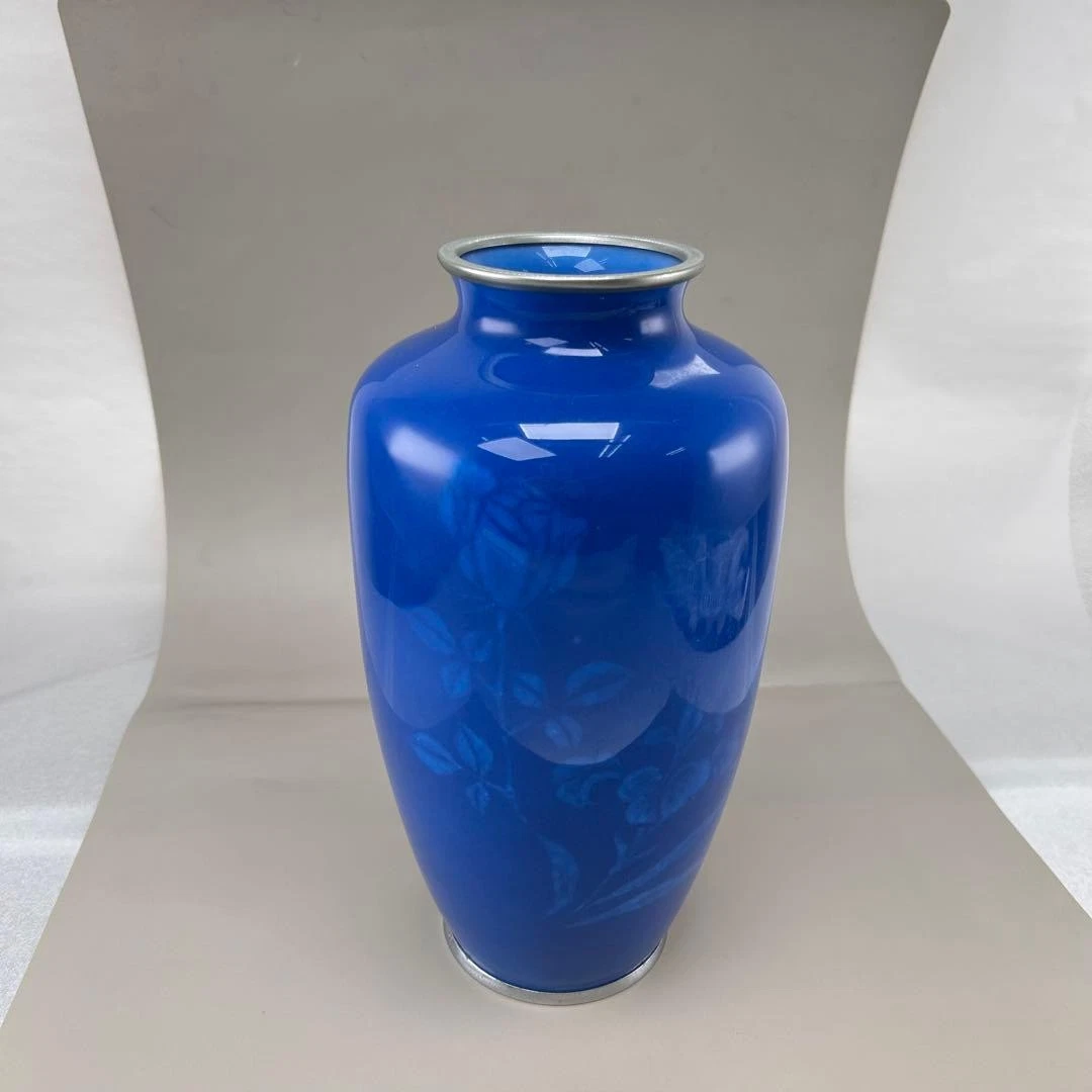 蓝色日本古董花瓶| eBay
