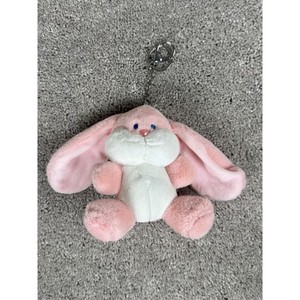 Pink Plush Bunny Rabbit Keychain Cute Stuffed Animal Bag Charm Kawaii
