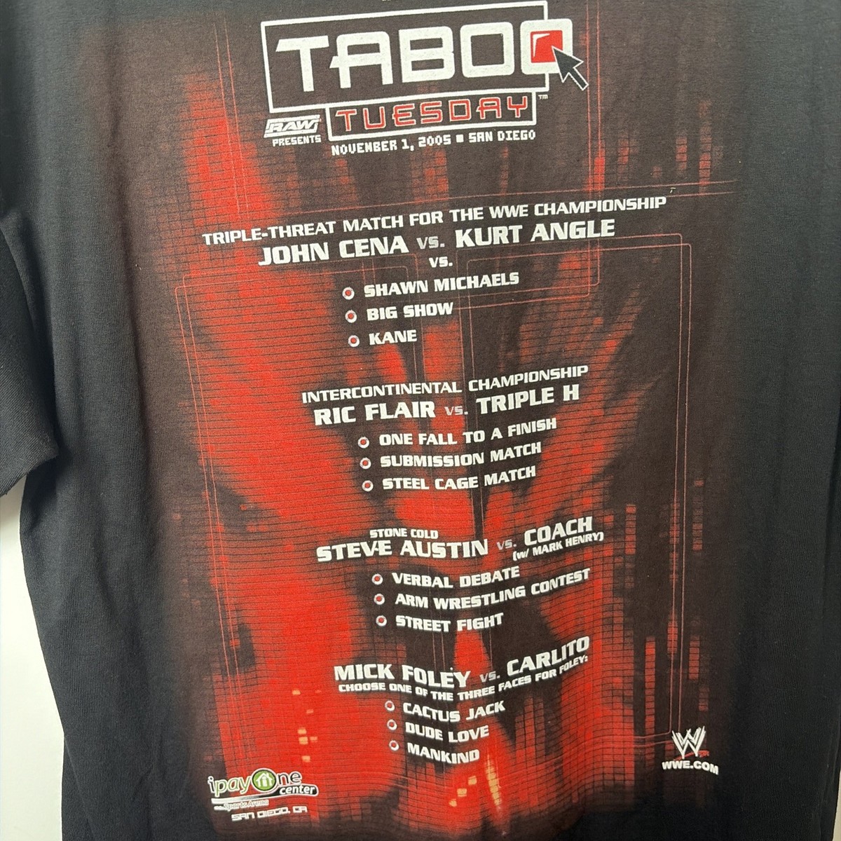 Vintage 2005 WWE Taboo Tuesday John Cena Kane Shawn Michaels