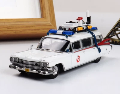 1:64 Cadillac Ghostbusters ECTO-1A Diecast Model Car Miniature Collection