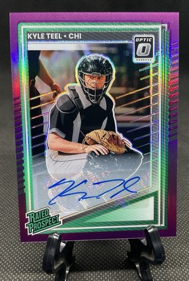 #ad 2025 Donruss Optic Rated Prospects Signatures Purple #102 Kyle Teel 48 49 $17.99