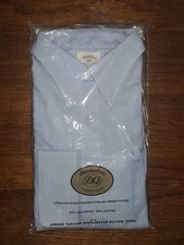 Vintage NWT Manhattan Traditionals DQ Long Sleeve Formal Button Down Shirt Sz 15