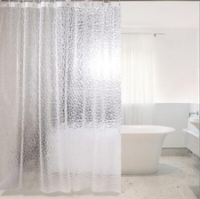 Waterproof Bathroom Water Cube Shower Curtain 3D PEVA 70.8 78.7 inch