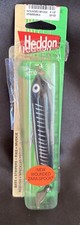 Vintage Heddon Wounded Spook Fishing Lure Bait Black Shore Minnow Floater NOS