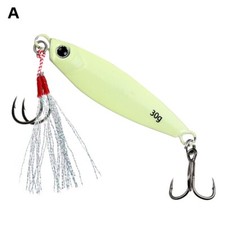 5 Pcs Luminous Spoon Metal Jig Lures 7g-30g Long Casting Saltwater Fishing Bait