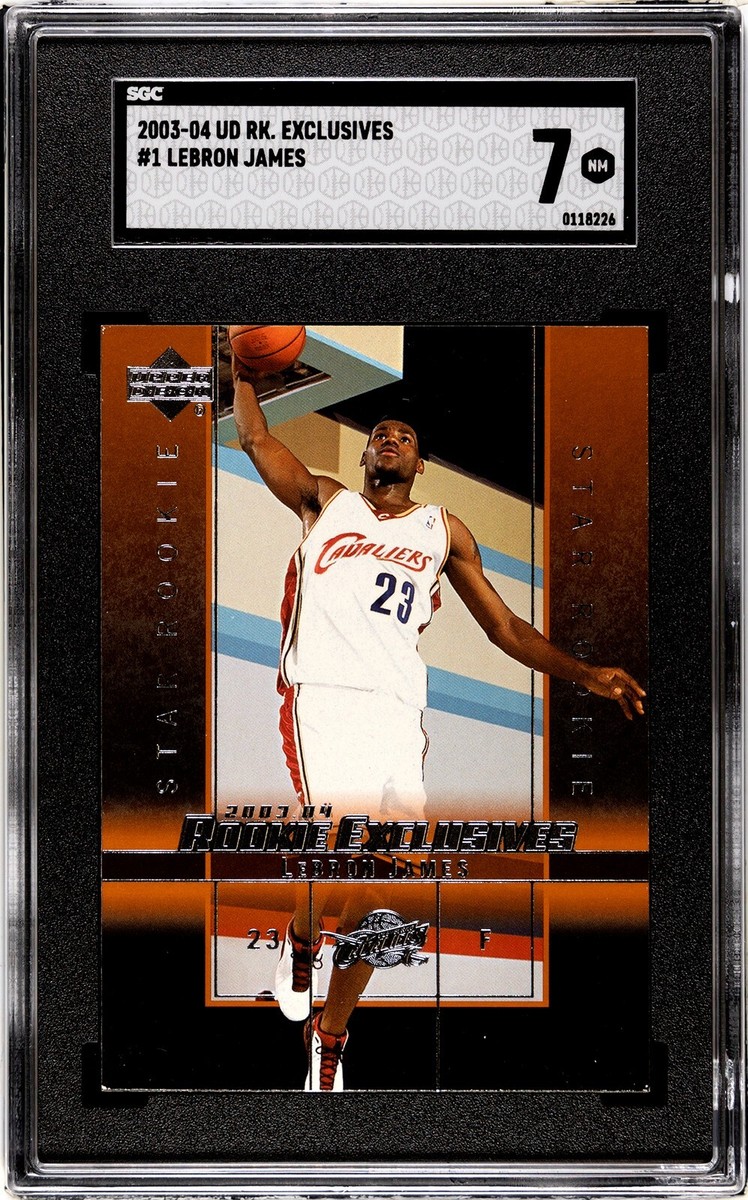 2003-04 Upper Deck Rookie Exclusives #1 Lebron James SGC 7 NM | eBay