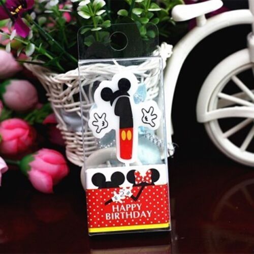 Mickey Mouse First Birthday Candle / Keepsake Topper  1-1/2"X1-1/2" USA Seller - Picture 1 of 1
