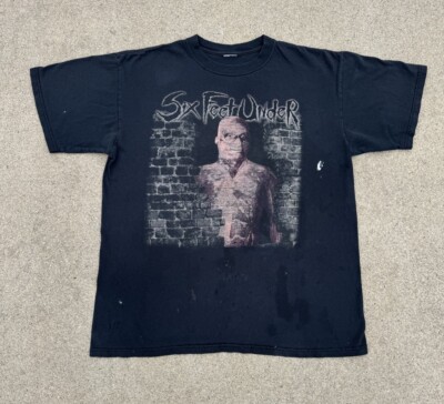 Vintage 90s 00s Six Feet Under Music Promo Band T-Shirt THRASHED