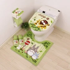 My Neighborhood Totoro Toilet Accessories Set of 4 [Friends] Green JAPAN NEW