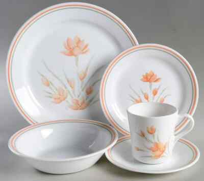 Vintage Corelle Peach Floral Add-on/Replacement Dinnerware (See Selection)