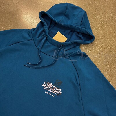 Nike Men's Dri-FIT GFX Pullover Hoodie FN3285-476 Court Blue Pink