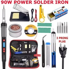90W Electric Soldering Iron Welding Gun Tool Kit Wire Desoldering Pump Paste Tip