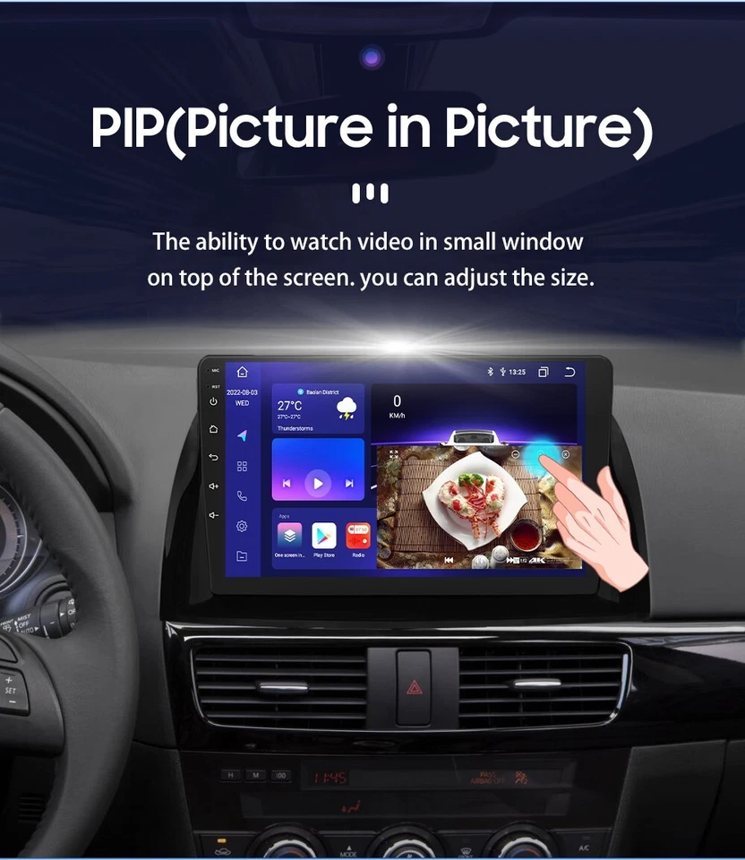 Radio GPS estéreo para automóvil 10,1" para Mazda CX-5 2013-2015 Android 12 BT CarPlay 6+64 GB Foto 3 de 4