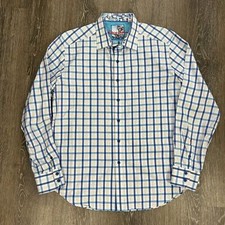 Robert Graham Plaid Geometric Men's Long Sleeve Dress Shirt Classic Fit Size XL