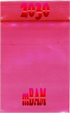 100 2030 RED COLOR APPLE MINI ZIP BAGGIES COLORS 2.0X3.0"