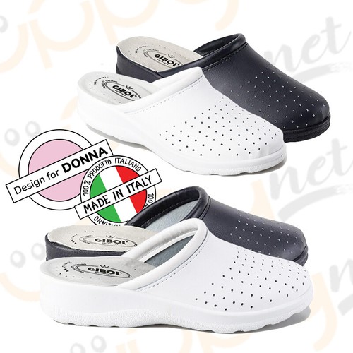 Ciabatte infermiere donna pantofole sanitarie Fly dottore pelle Made in  ITALY | eBay