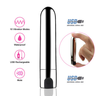 10speed Bullet Vibrator USB Charger Discreet AV Vibrating Vibe Sex Toy For  Women | eBay