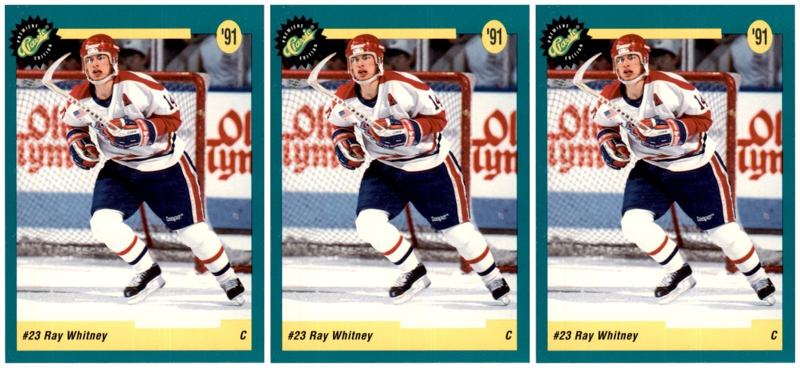 (3) 1991 Classic Draft Picks #20 Ray Whitney Spokane Chiefs Card Lot