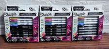 Lot of 3 - Sharpie Creative Markers, Chisel/Bullet Tips, Assorted Colors 10-Pack