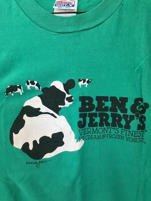 Vintage Ben & Jerrys Vermonts Finest Ice Cream T shirt XL 90s USA 
