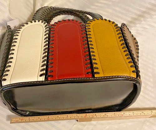 Diophy New Multi-Colored Barrel Bag Los Angeles USA Vegan Peta Approved Purse - Picture 6 of 9