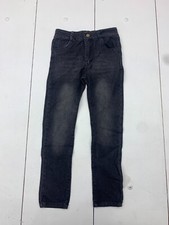 Girls Black Stretch Faux Denim Jeans Size 6