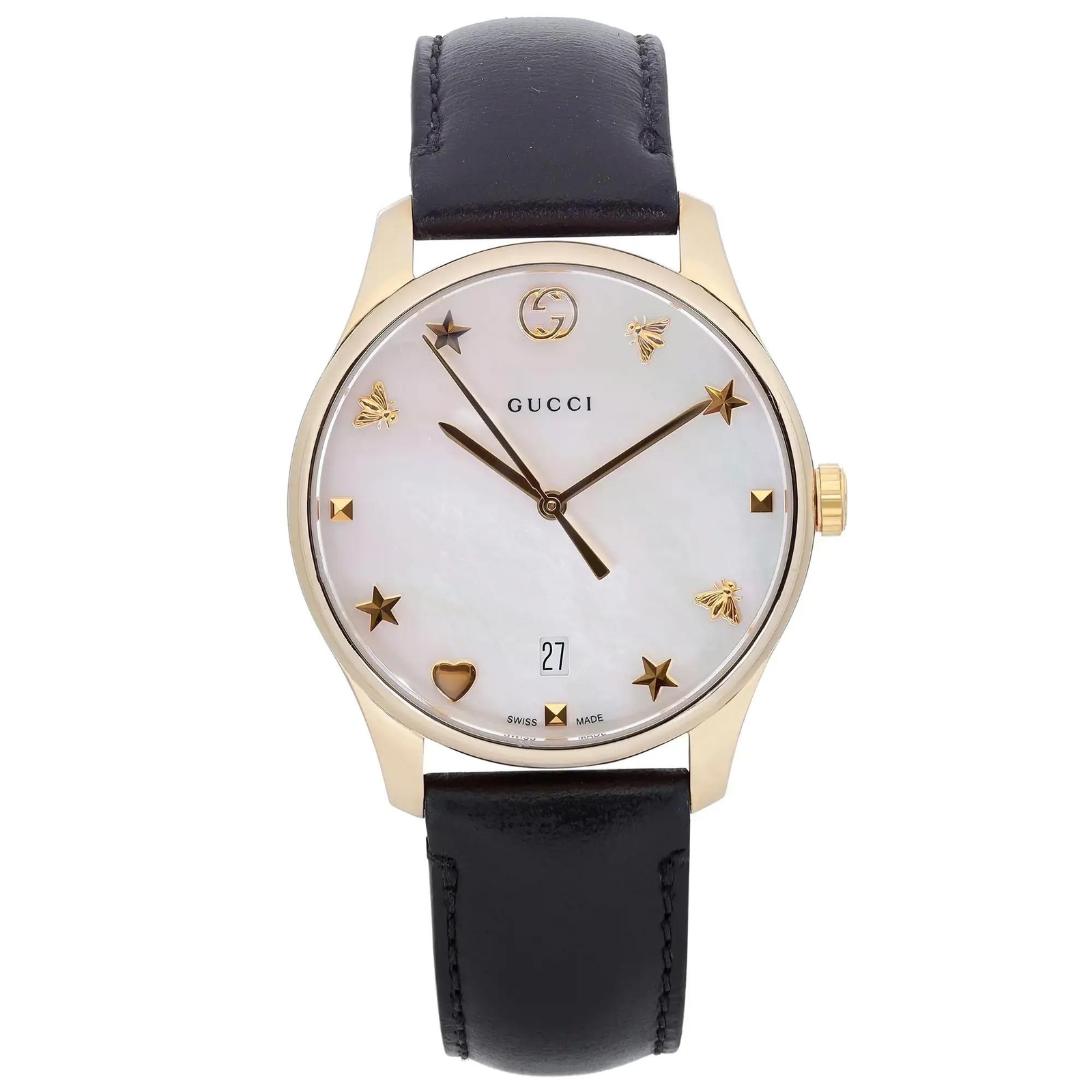 Gucci G-Timeless 36mm Steel MOP Dial Quartz Ladies Watch YA1264044