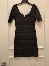 NWOT Womens Body Con Black Gray Xhilaration Tunic Dress Small S