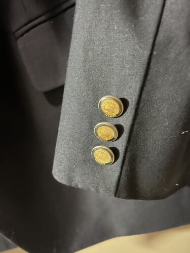 Versace Classic Mens Blazer Jacket Navy Gold Button (No Size Tag) 42R - Picture 4 of 9