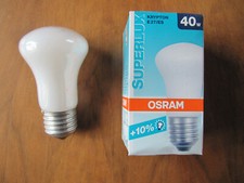 NEU Osram SUPERLUX KRYPTON SUPER E SIL 40W E27 SOFT WHITE OPAL Pilzform DIMMBAR