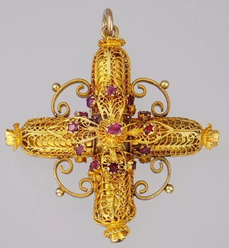 Filigree gold best sale cross