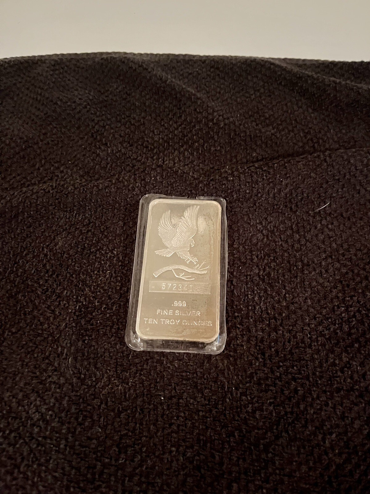 Silver Bar 10 oz. Silver Towne Trademark Eagle Design Pure Silver