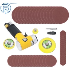 1/2/3" Mini Air Sander Pneumatic Small Orbital Sander for Auto Body Work US