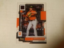 2022 Panini Chronicles - Clearly Donruss Red RC Card of Mike Baumann - Orioles