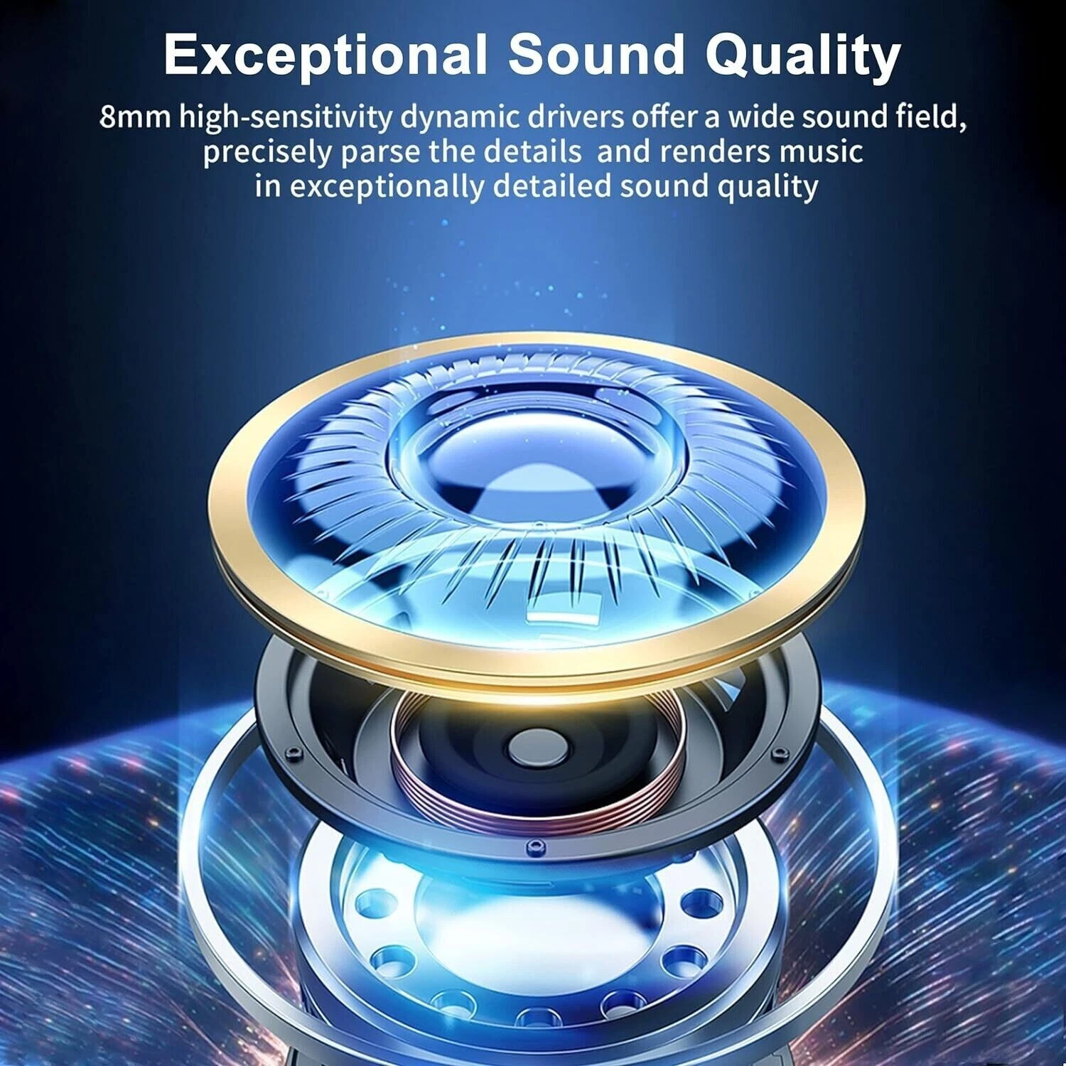 Kabellose Bluetooth-Ohrhörer mit tiefem Superbass, 4 Mikrofonen, wasserdicht_voghion.com