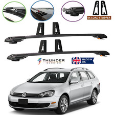Roof Racks Cross Bars Racks Black 4x stopper For VW Jetta SportWagen 2009-2014