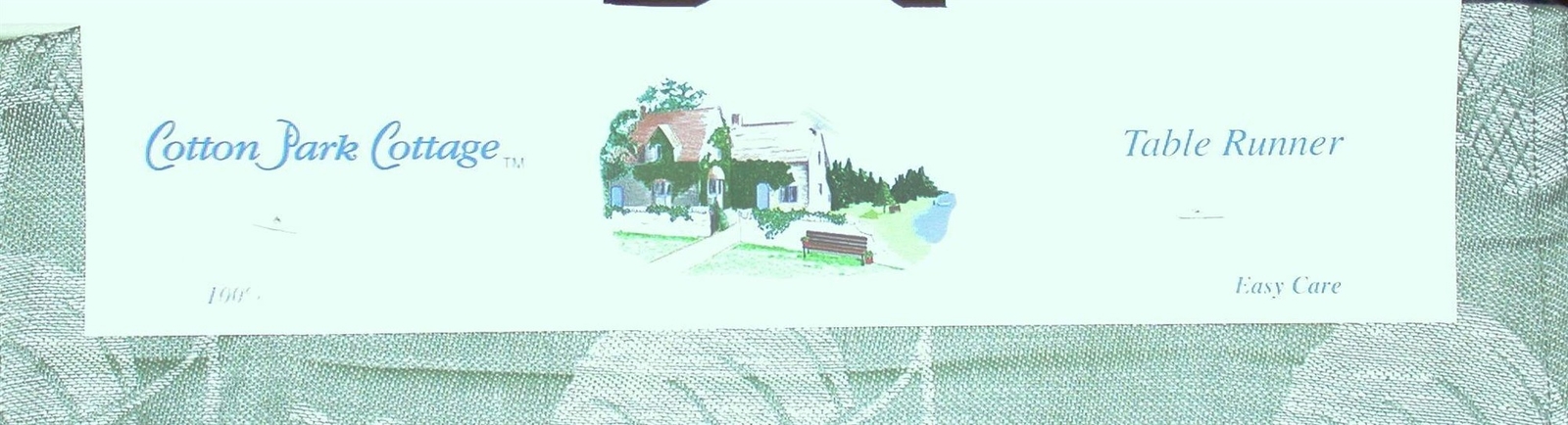 Cotton Park Cottage Jacquard Leaf Table Runner w/ Tassels ~ Greens ~ 14 x 70 NEW