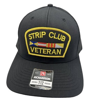Strip Club Veteran Adult Funny Patch Richardson 112 Trucker Hat Cap Snapback